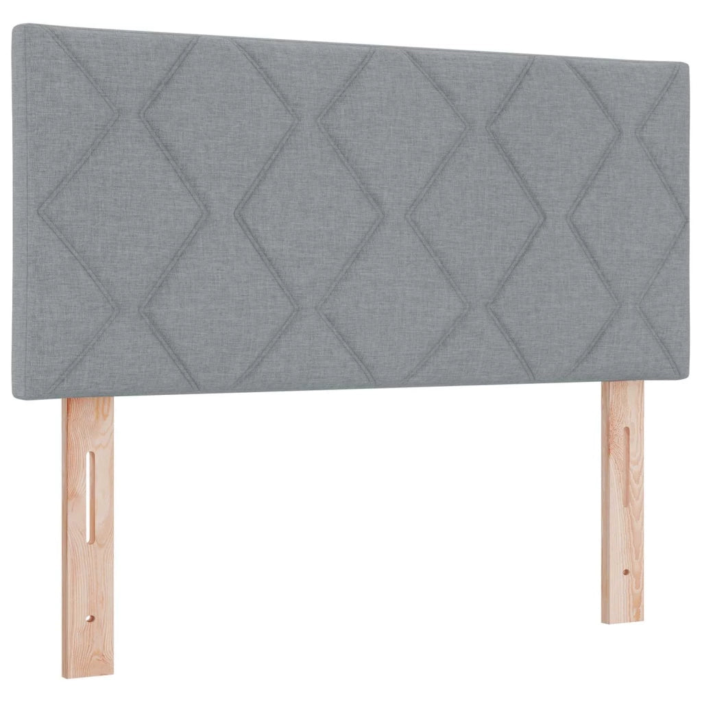 Letto con Box Spring, Materasso e LED Grigio Chiaro Tessuto 3451882