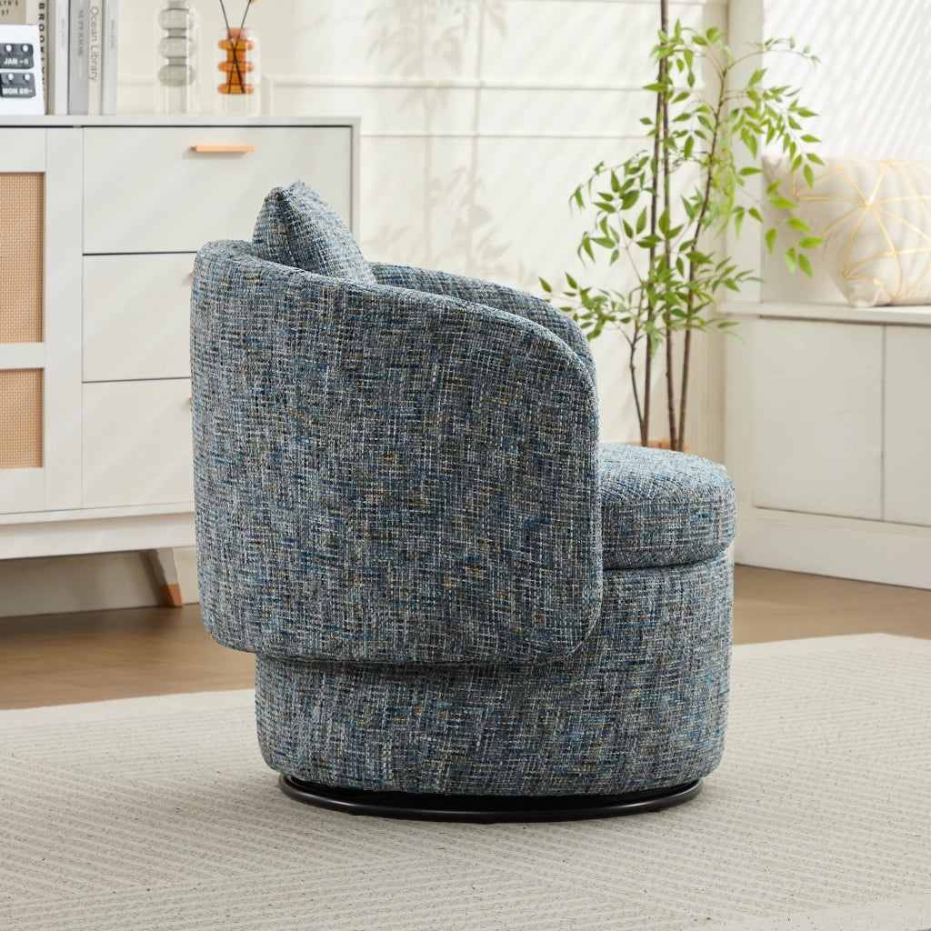 Poltrona Girevole con Vano Contenitore e Cuscino ¨C Xylo ¨C Blu