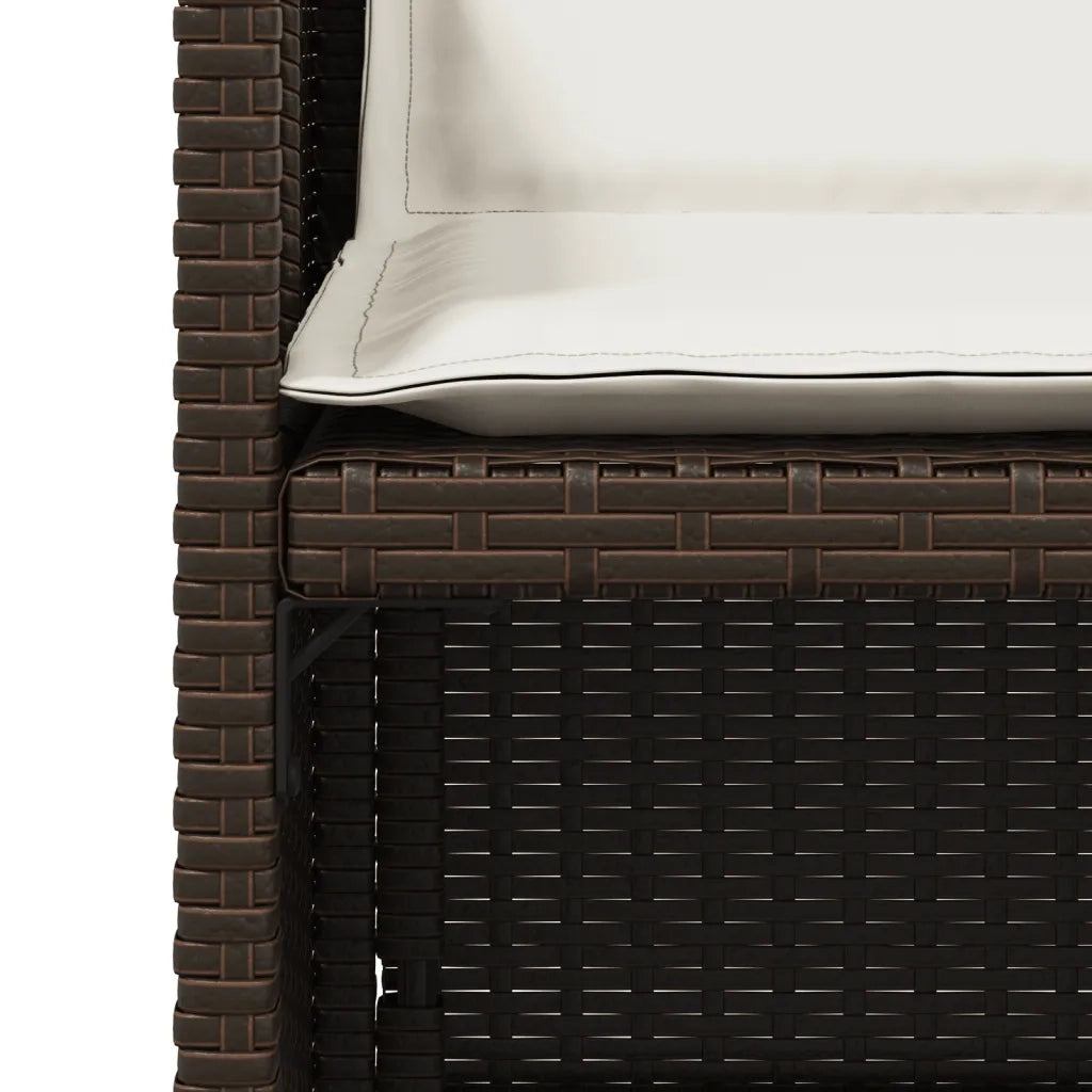Sedie da Giardino con Cuscini 4 pz Marroni in Polyrattan 4007438