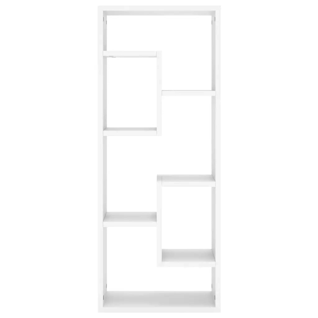 Scaffale a Parete Bianco 36x16x90 cm in Legno Multistrato 803011