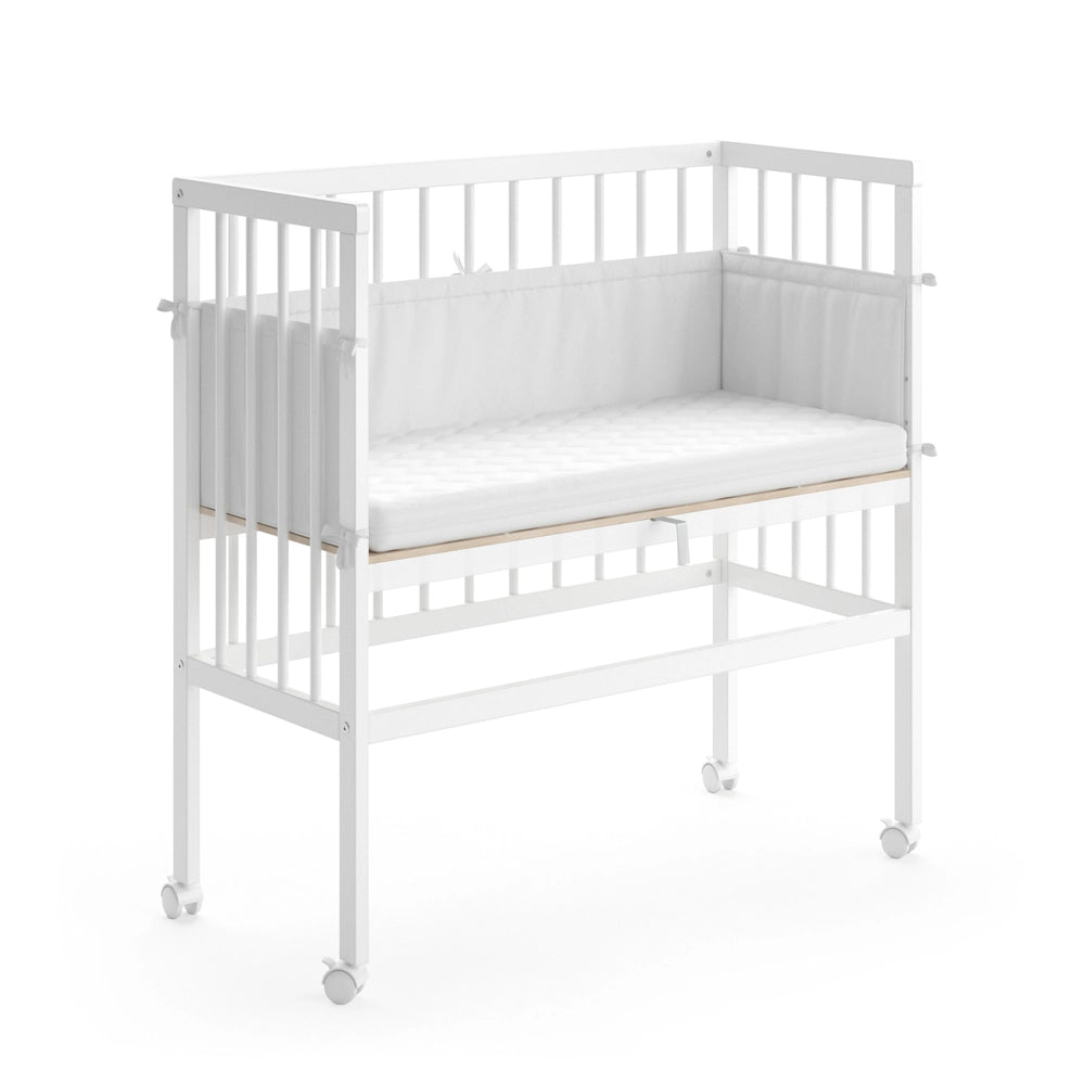 Vitalispa Lettino da attaccare al letto Bianco 94 x 90 cm 1 binario laterale