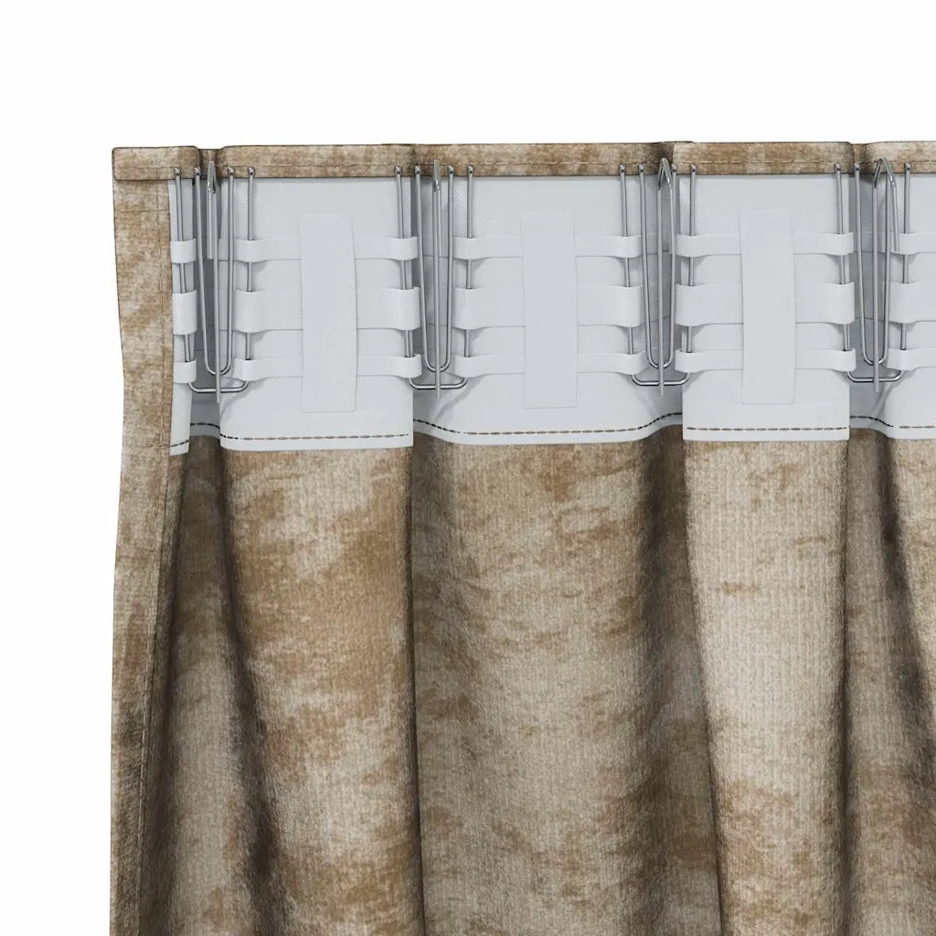 Tende in Velluto con tende 2 pcs Champagne 260 x 140 cm Velluto 4107712