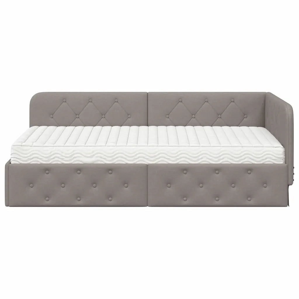 Cornice del letto ad angolo Talpa 90 x 200 cm Tessuto