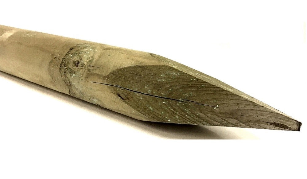 10PZ. PALO PALI IN LEGNO DI PINO IMPREGNATI CON PUNTA CM.8X250