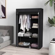 ARMADIO in tessuto 103x43x162,5 cm Nero Acciaio