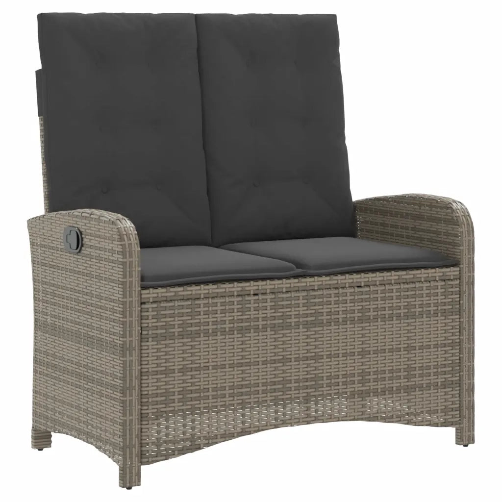 Set da Pranzo da Giardino 4 pz con Cuscini in Polyrattan Grigio 3277345