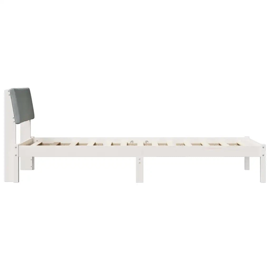 Struttura del Letto Bianco e grigio chiaro 100 x 200 cm 878563