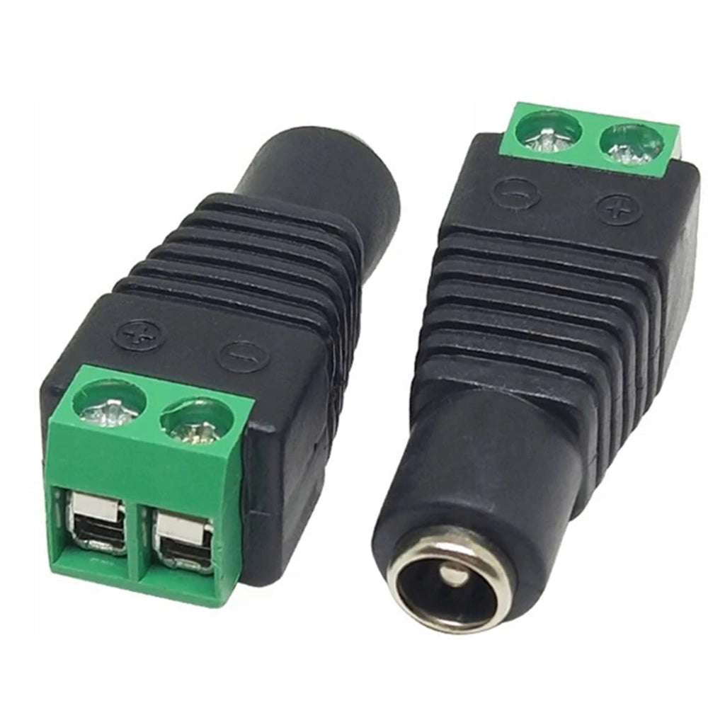 Connettore Femmina CCTV 5,5mm/2,1mm – Alta Qualità, Connessione a Vite | 30V DC, 2A