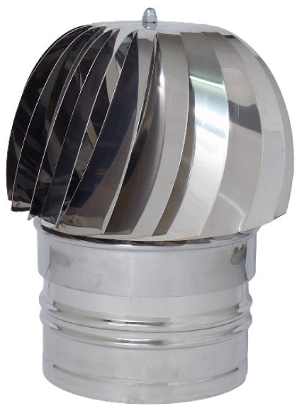 FUMAIOLO GIREVOLE GLOBO INOX Tondo (attacco maschio) Ø cm.12