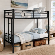 Letto a castello in metallo nero 196x103x156 cm