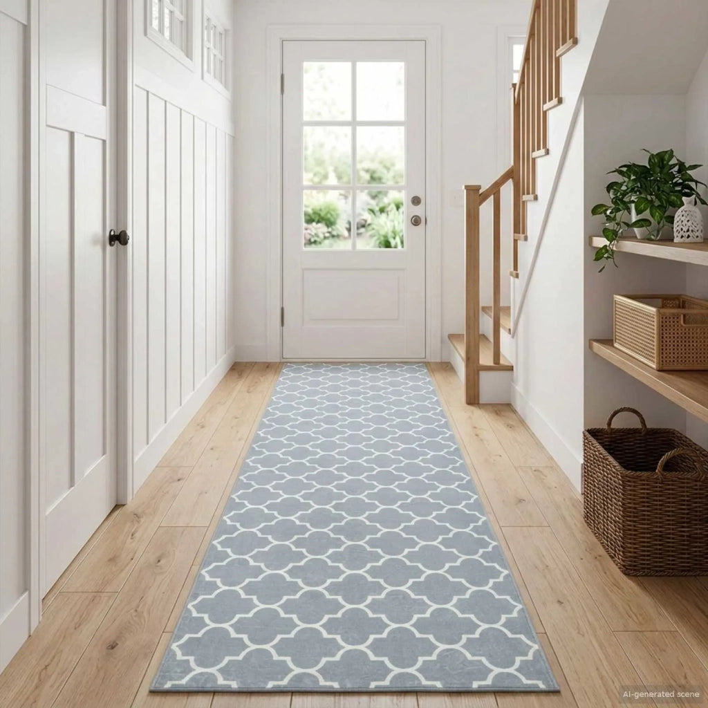 Runner Tappeto ORIZ 1150 gsm Grigio e Bianco 42045437