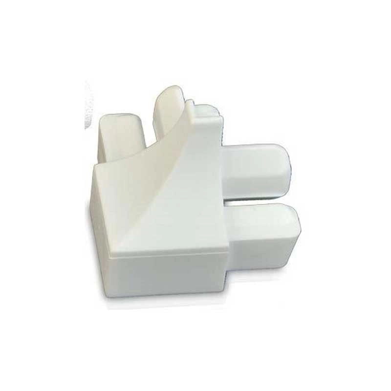 Raccordo per sguscio in plastica bianco : Modello - ESTERNO H8MM