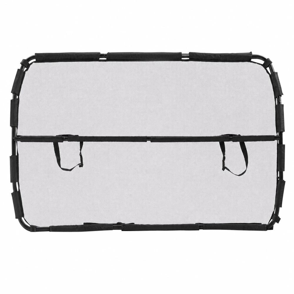 Dog Car Barrier 1415 Mm Partition Dog Guard For Mounting On Front Seats Car Safety Barrier Pet Barrier With Mesh Fabric, Universally Suitable Car Barrier For SUVs Trucks Vehicles, Black