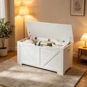 PANCA Contenitore 100x47x40 cm Legno Bianco
