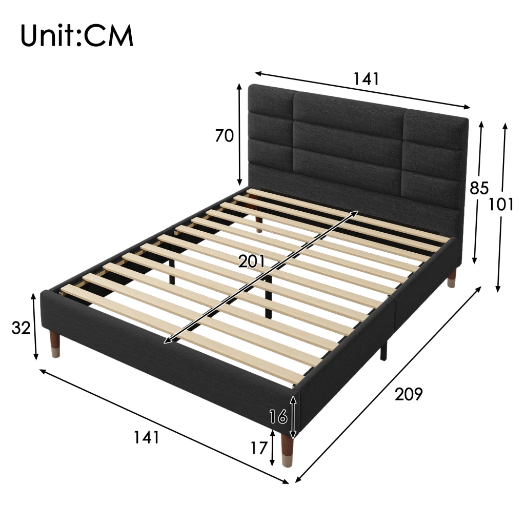 Letto contenitore 180 ¡Á 200 cm con 2 comodini e luci da lettura USB e Type-C; velluto beige