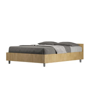 Letto Matrimoniale Francese 140x190 cm con Rete Nuamo Quercia