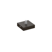 Rosone Quadrato Metallo Marrone 1 Foro 8X8Cm