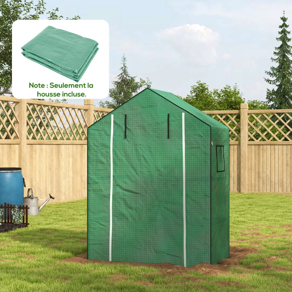 Serra da Giardino con Finestra e Porta ¨C Minimal ¨C Verde 140x73x190 cm