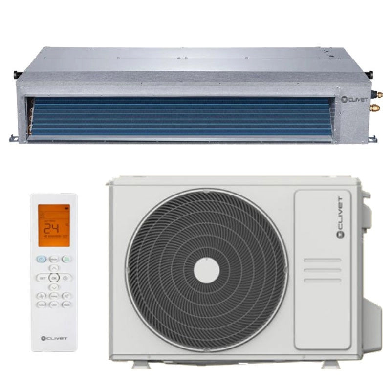 Climatizzatore Condizionatore Clivet Inverter Canalizzato Canalizzabile 24000 Btu ID3-XY 70M R-32 Wi-Fi Optional con Telecomando a Infrarossi