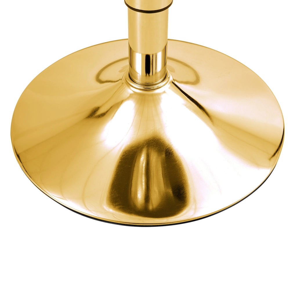 SGABELLO BAR regolabile 82-104 cm schienale trasparente oro Set da 2 pezzi