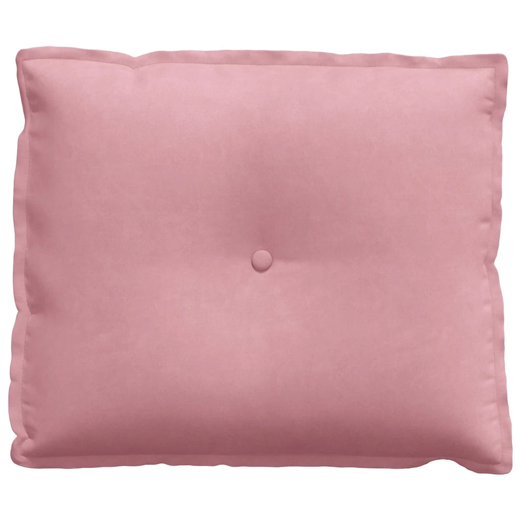 Cuscino per Schiena Rosa 60 x 50 cm Tessuto in Cords 42014679