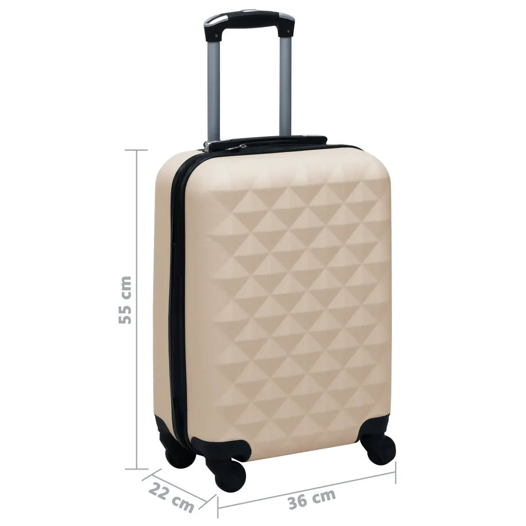 Trolley a Custodia Rigida Oro ABS 92421
