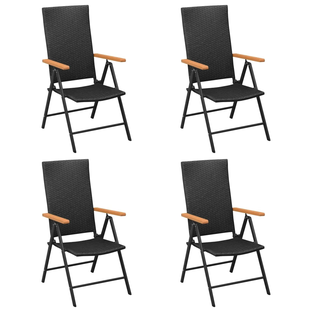 Set da Pranzo da Giardino 5 pz Nero e Marrone 3060072