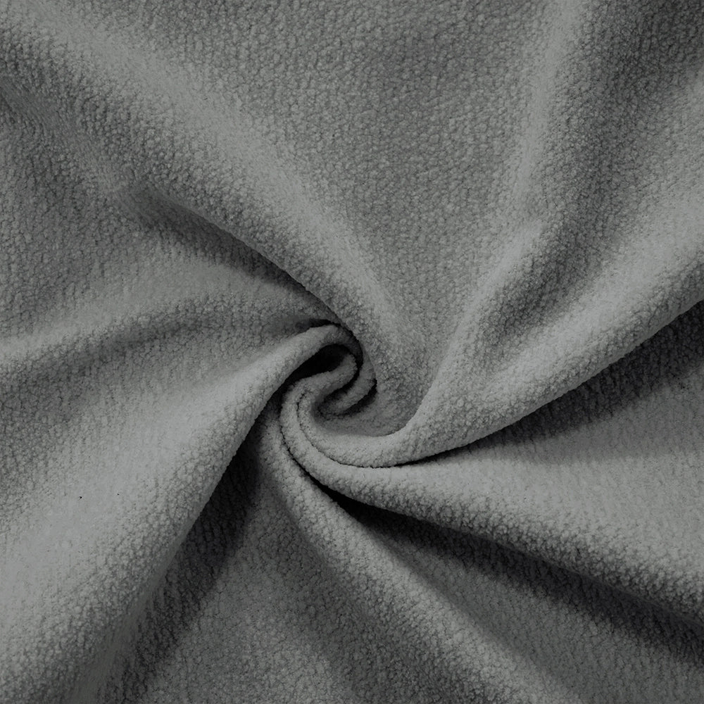 Divano angolare Cloud - Xylo - 2 posti in chenille con 2 cuscini lombari e 2 pouf, grigio