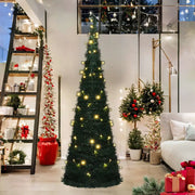 Albero di Natale Artificiale Apribile Preilluminato Verde 180cm 321524