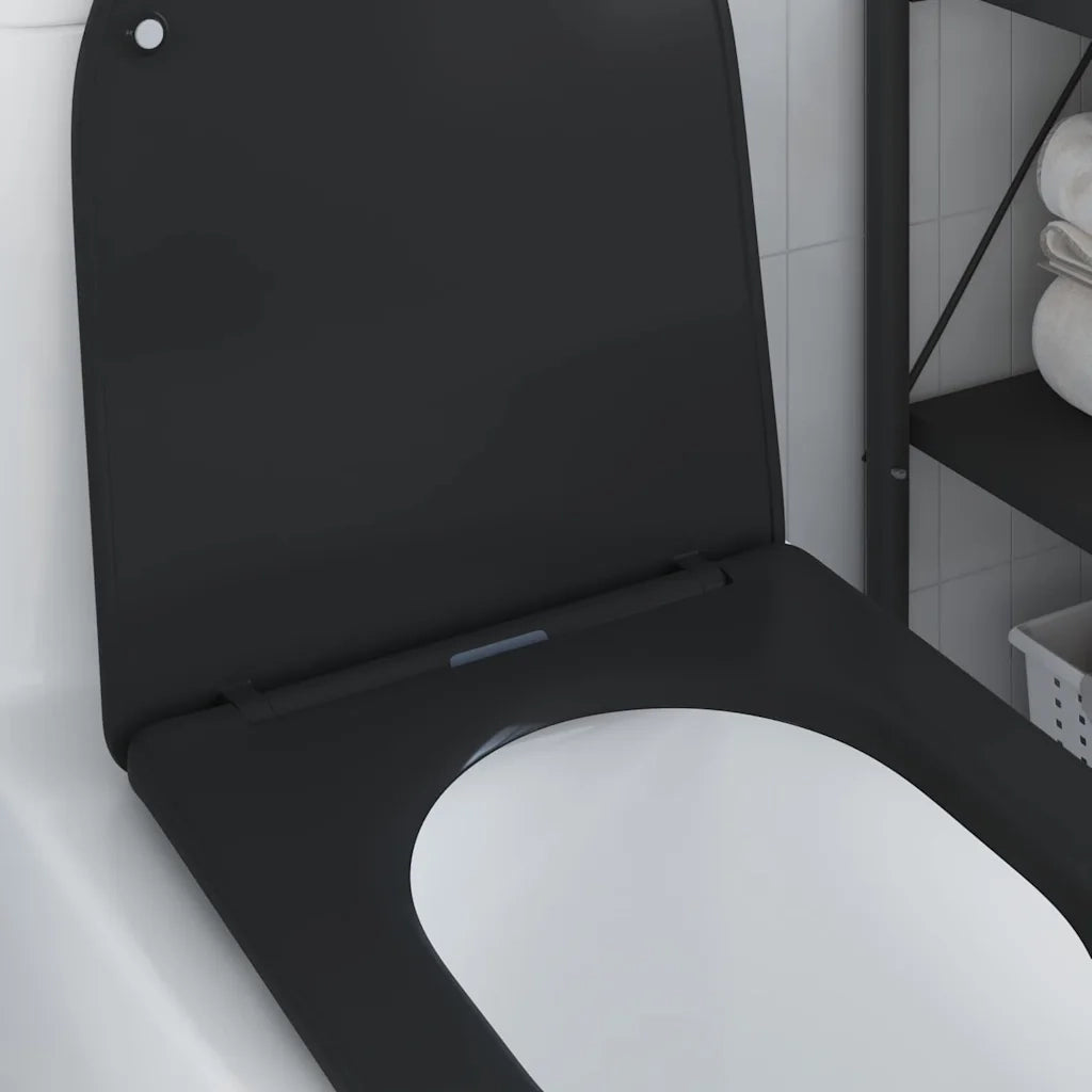 Sedile del WC Nero 47 x 36 x 3,4 cm Duroplast 42002368