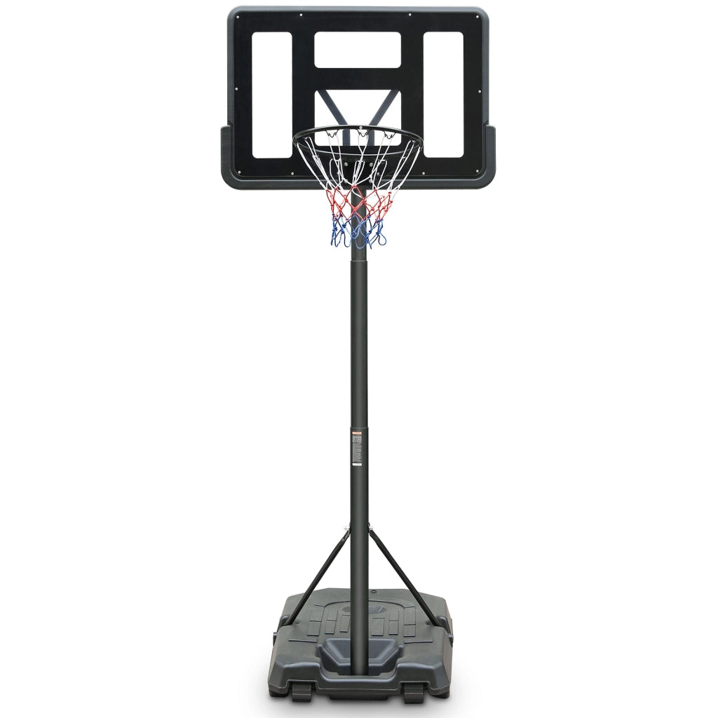 CANESTRO DA BASKET Regolabile 198,12-304,8 cm Nero con ruote