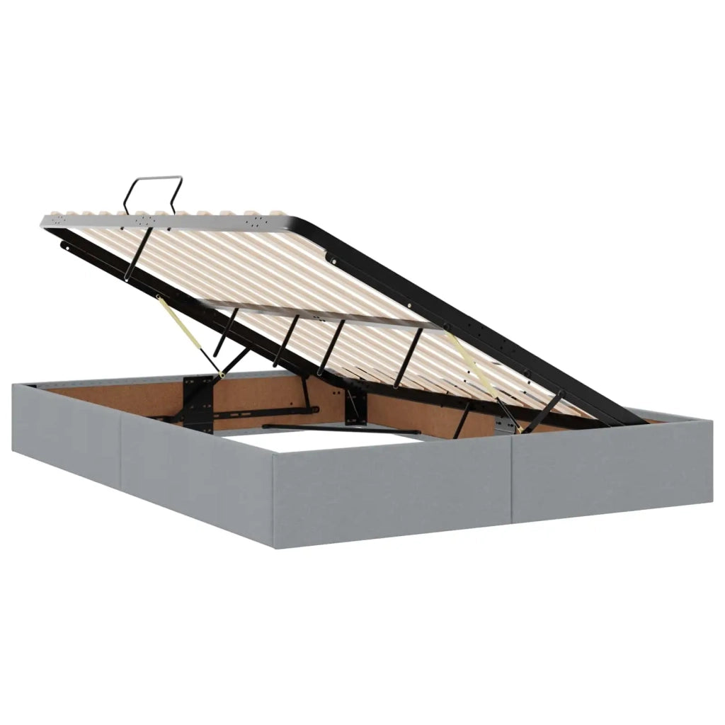 Letto con contenitore LED e materasso Grigio Chiaro 3460011