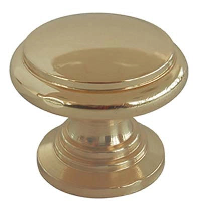 POMOLO OTTONE TORNITO TESTA PIANA - LUCIDO MM 25X19- 5 pezzi