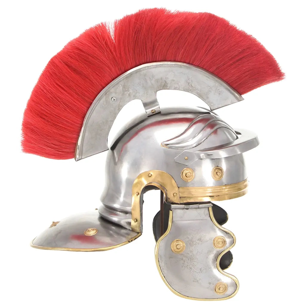 Elmo da Soldato Antico Romano per LARP in Acciaio Argento 286217