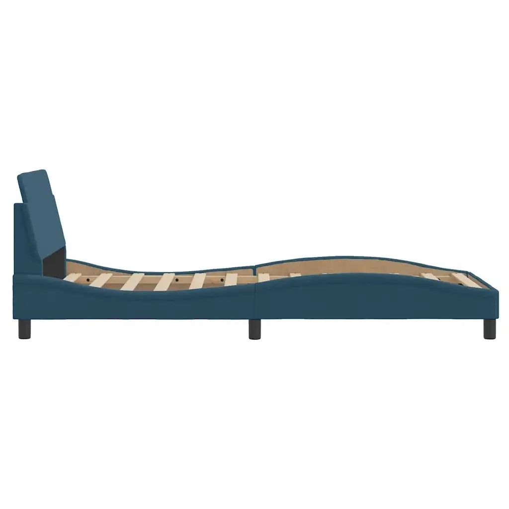 Giroletto con Testiera Dover Blu 80x200 cm in Velluto 373076