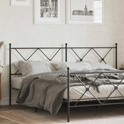 Testiera di Ricambio in Metallo Nero 180 cm 376538