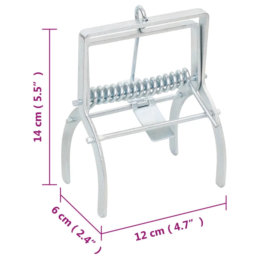 Trappole per Talpe 4 pz Argento Acciaio Zincato 150682