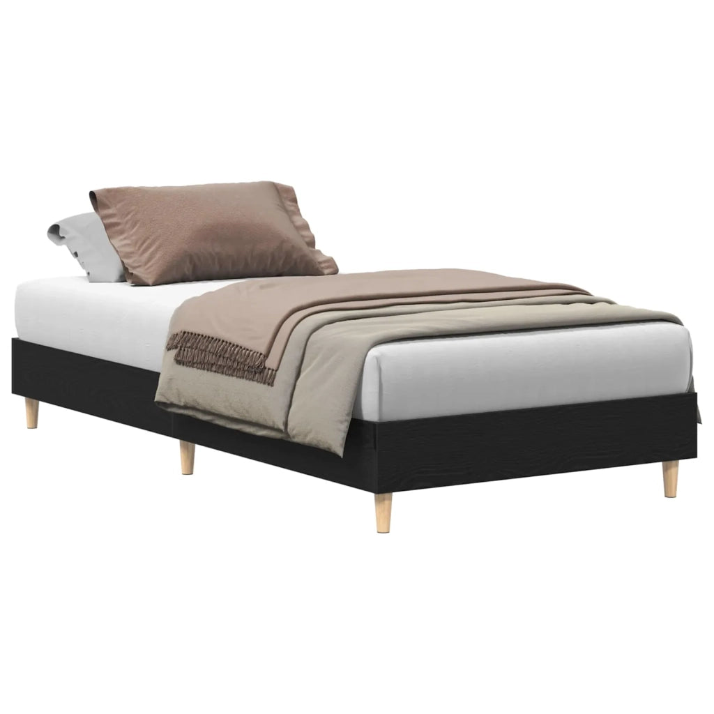 Struttura del letto Rovere Nero 203 x 93 x 25 cm 862850