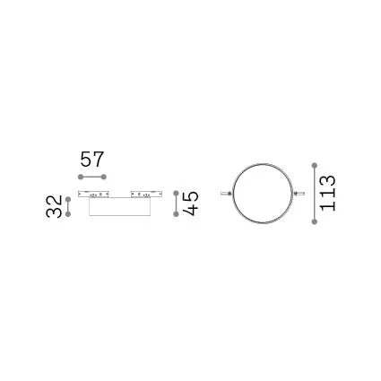 Sistema Lineare Deva LED 10W Luce Calda 3000K Nero Ideal Lux
