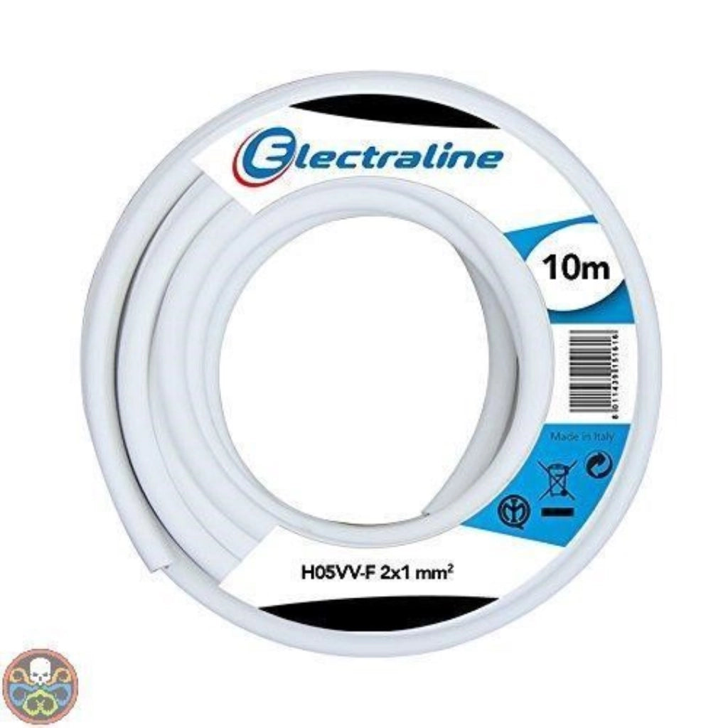 Cavo H05Vv-F 2X1 Bianco 10Mt - Electraline