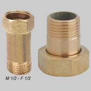 CODOLO OTTONE GIALLO DADO GIREVOLE  M 1/2  F 1/2     MADE IN ITALY