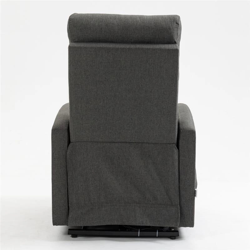 POLTRONA ALZAPERSONA LORENA CON UN MOTORE 1 TELECOMANDO 1 RECLINER ELETTRICO IN TESSUTO GRIGIO PROFONDA 50 CM