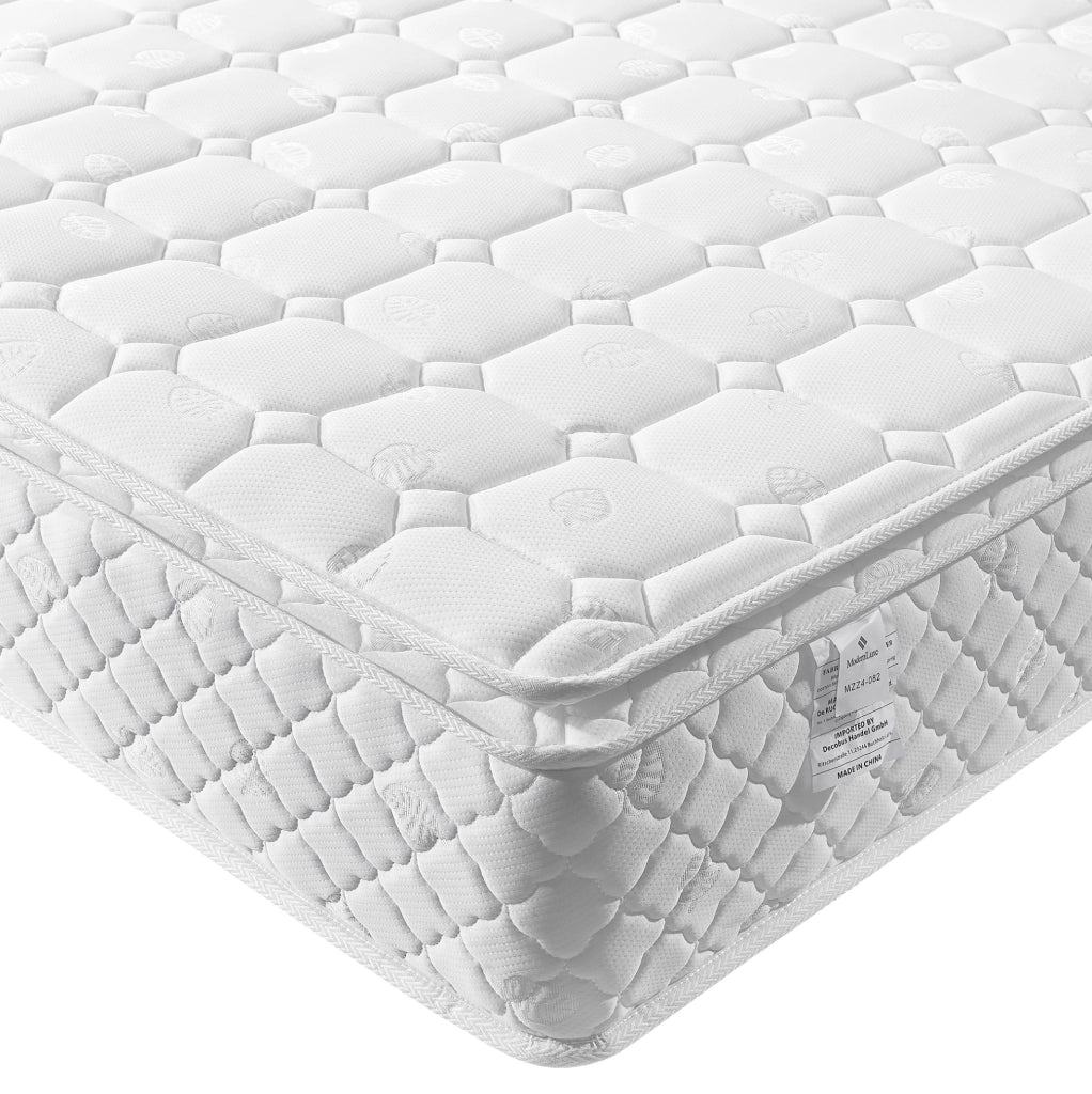 Letto imbottito 90x200 cm beige con contenitore, rete, materasso e testiera con USB/Type-C
