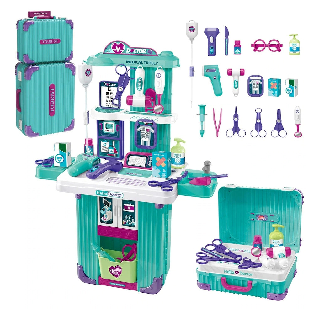 Set da Gioco Dottore con Carrello Medico e Accessori per Bambini Idea Regalo