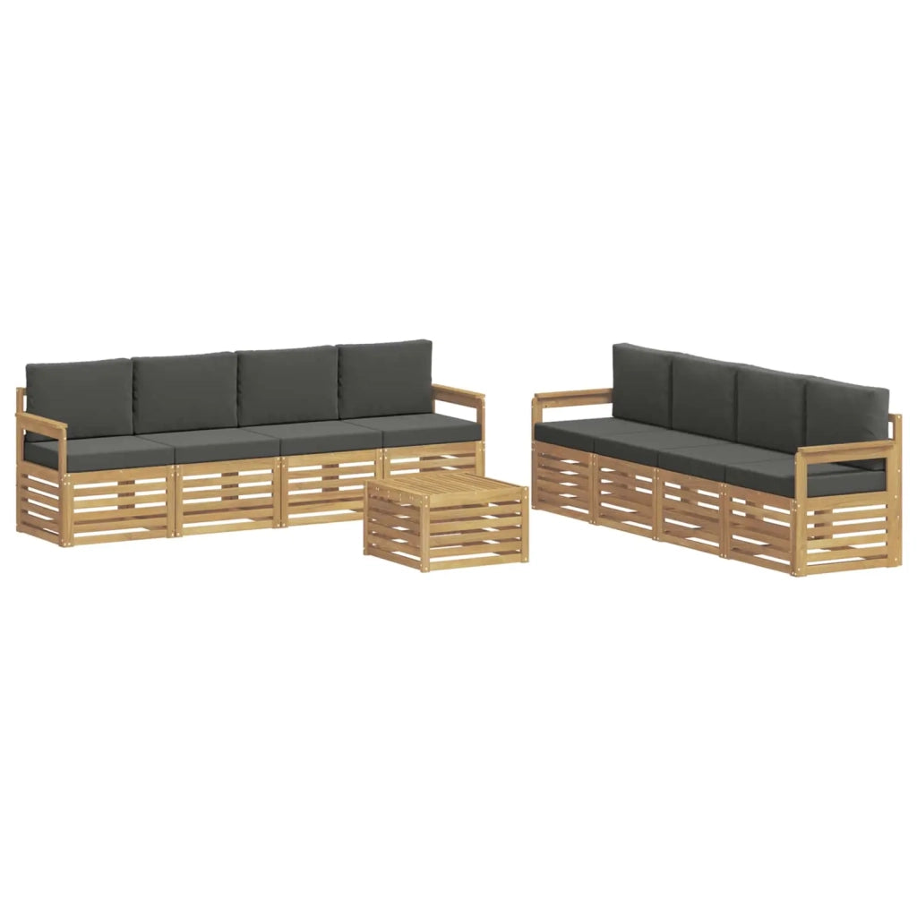 Set di divani da esterno 9 pcs Bianco e Antracite 3391582
