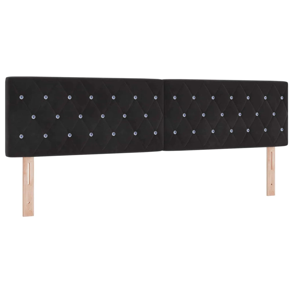 Letto con Box Spring, Materasso e LED Nero 180 x 200 cm Velluto 3452224