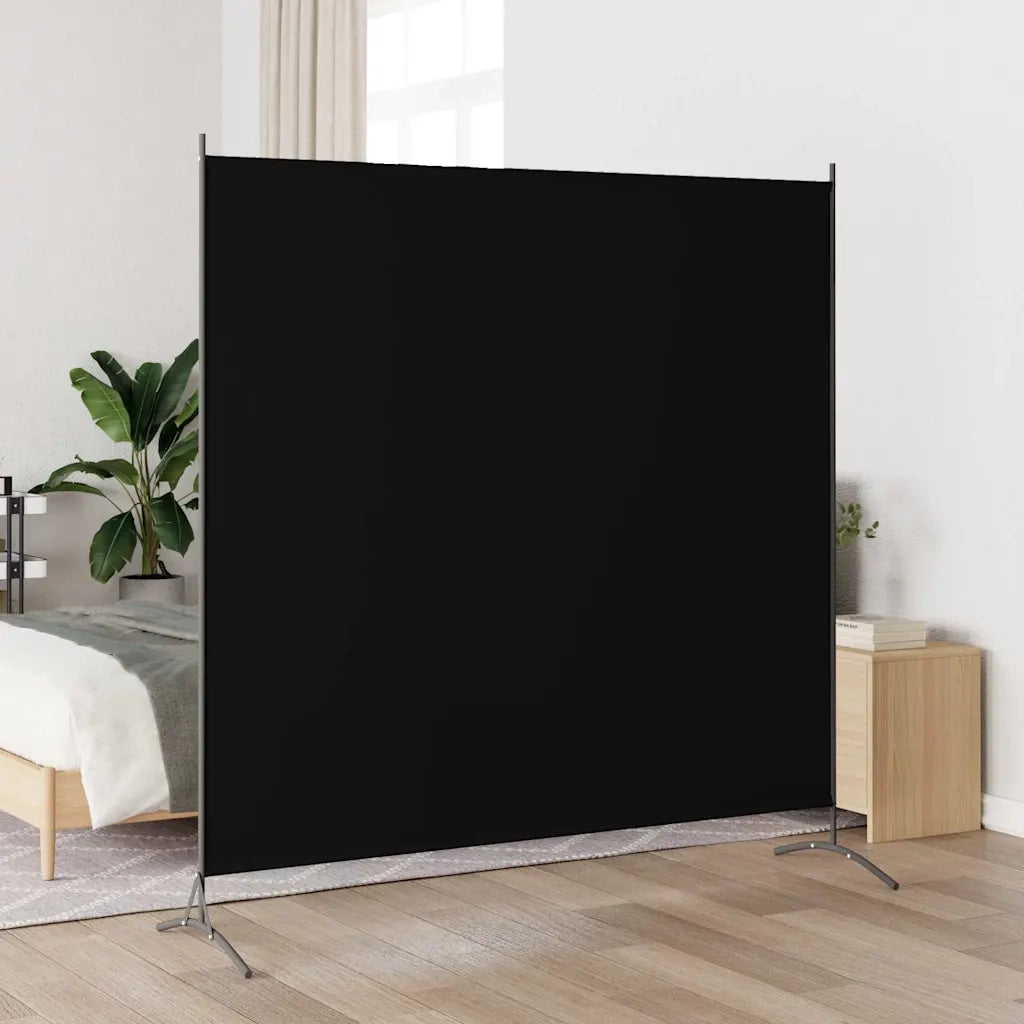 Paravento Nero 175x180 cm in Tessuto 320738