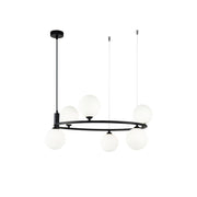 Lampada pendente Modern in Metallo Ring Nero