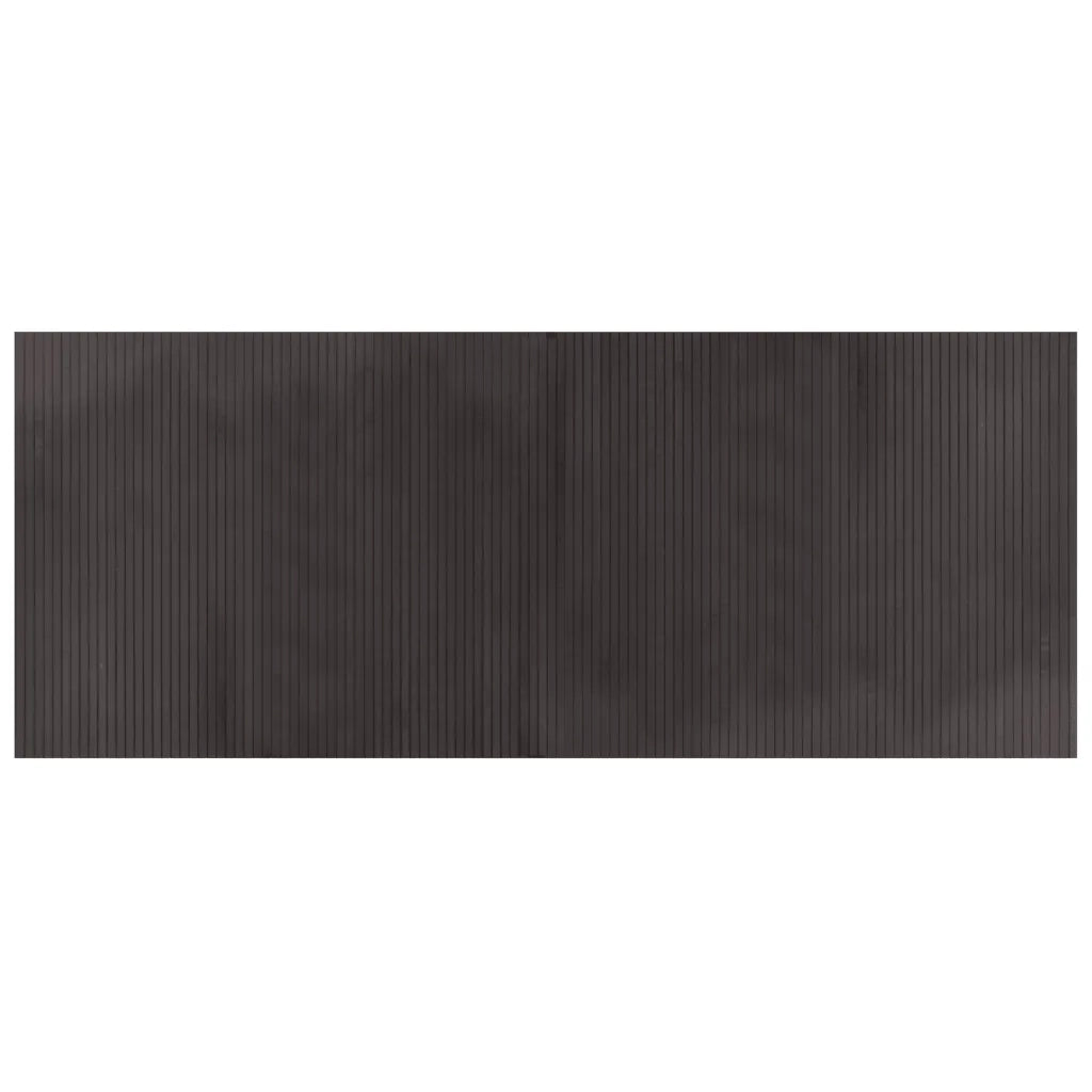 Tappeto Rettangolare Marrone Scuro 80x200 cm in Bambù 376779