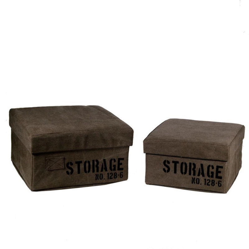 Scatola tessuto 1-2 marrone storage quadro pieghevole cm 36x36h20